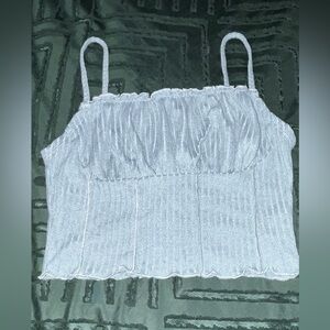 Seafoam green crop tank top